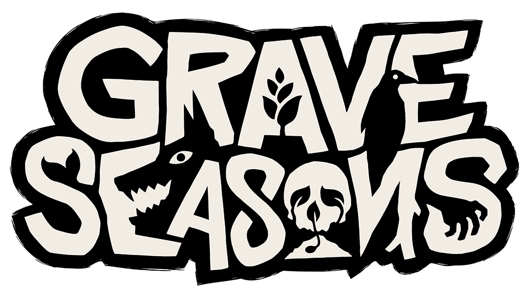 Official Grave Seasons title treatment.