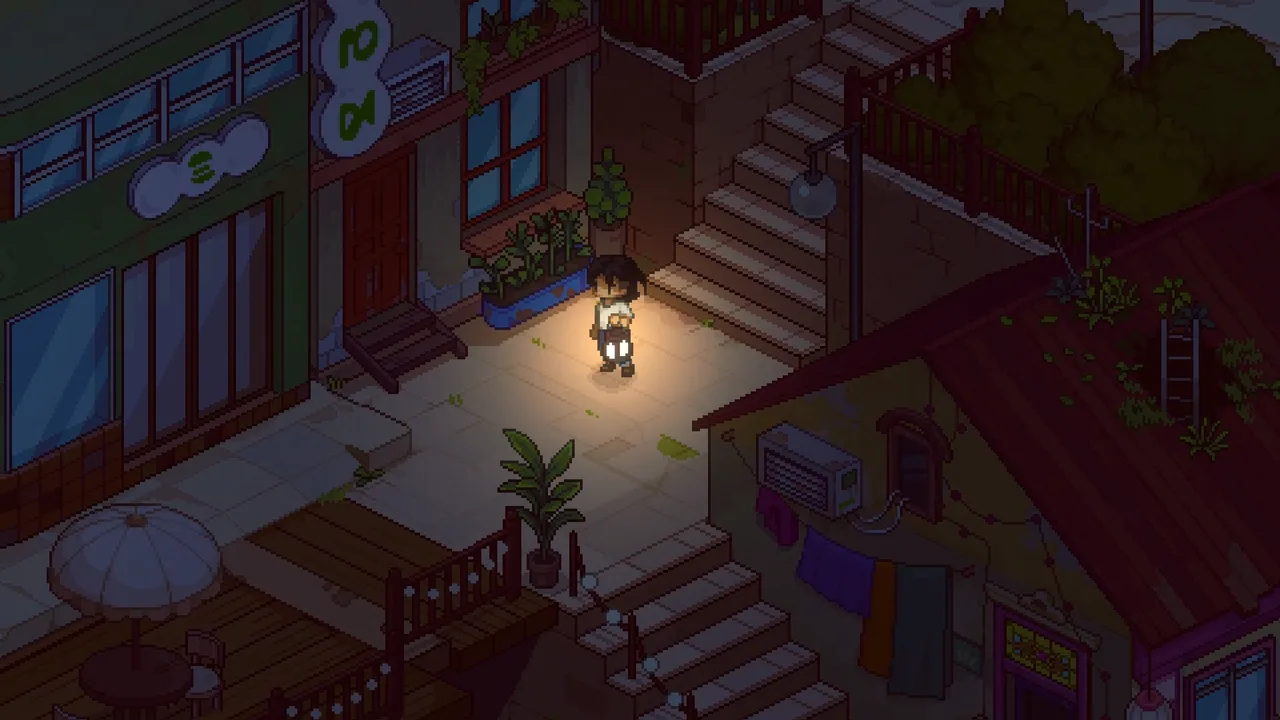 Official Grave Seasons screenshot named Town at Night.